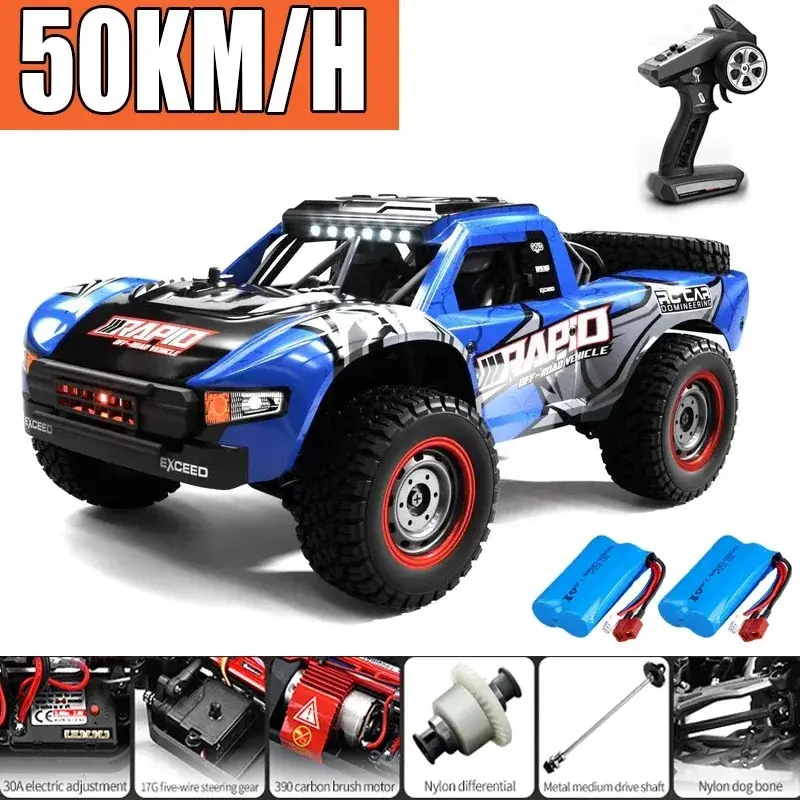 Thumbnail: JJRC Q130 1:16 70km/H 4WD RC Car With Light Brushless Motor Remote Control Cars