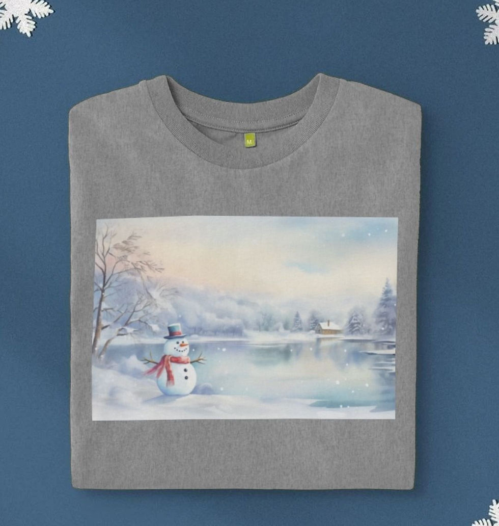 Thumbnail: Snowman Christmas T-Shirts variant 2