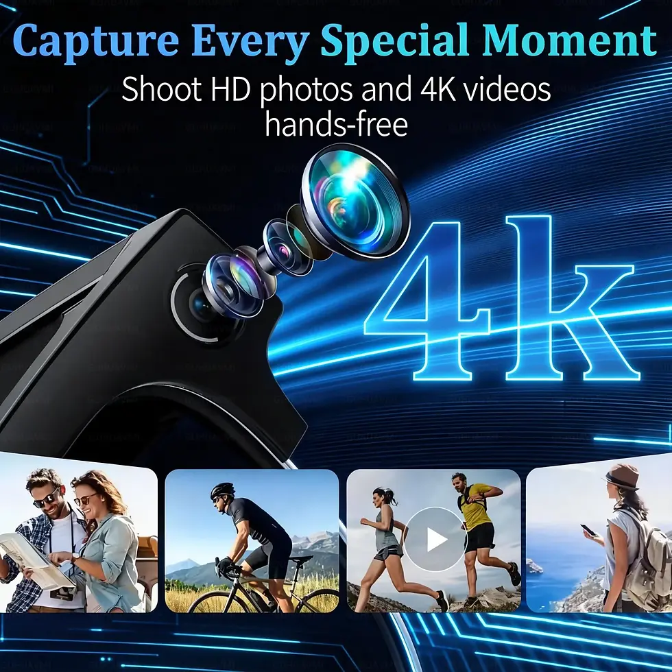 Thumbnail: 2026New 4K Ultra HD Color Change BT Call Smart Glasses AI Chat Music Play