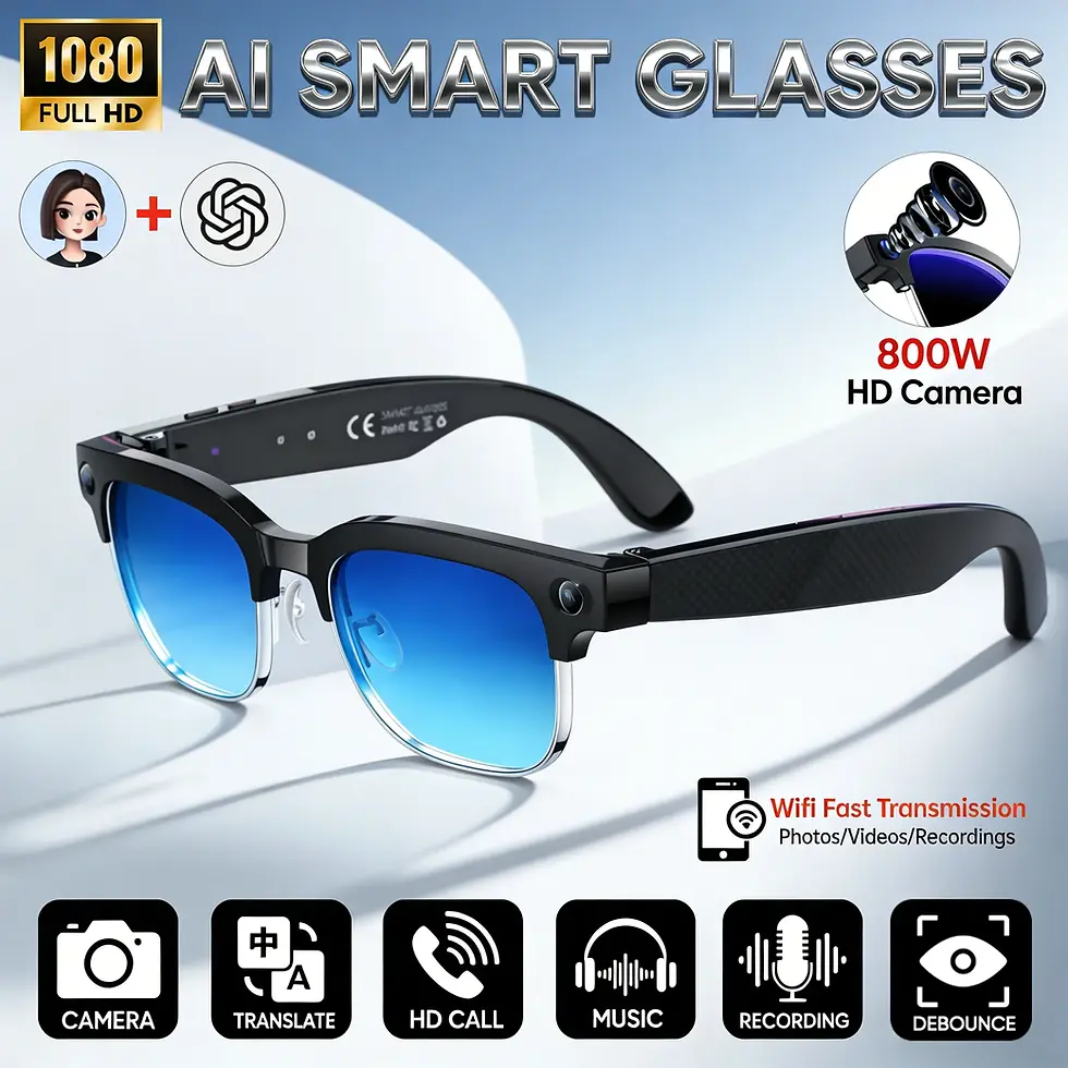Thumbnail: 2026New 4K Ultra HD Color Change BT Call Smart Glasses AI Chat Music Play