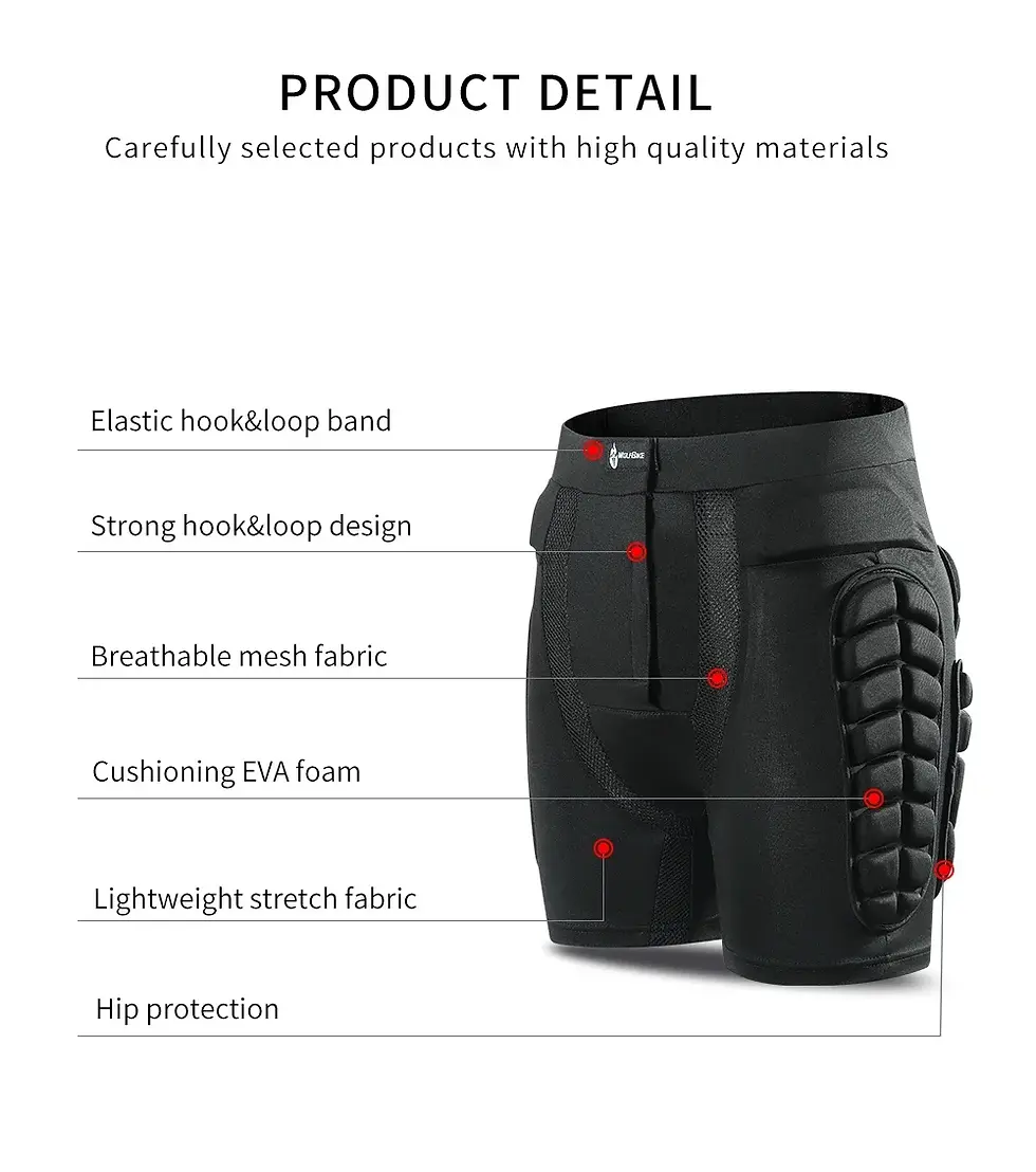 Thumbnail: Motorcycle Shorts Skating Hip Protector MTB Motocross Hip Paddeds Skiin