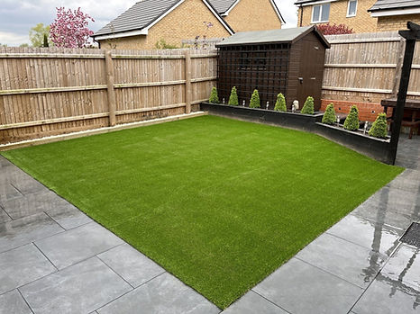 Artificial Grass Installation - Leighton Buzzard - A & N Landscaping - Artificial Grass outside