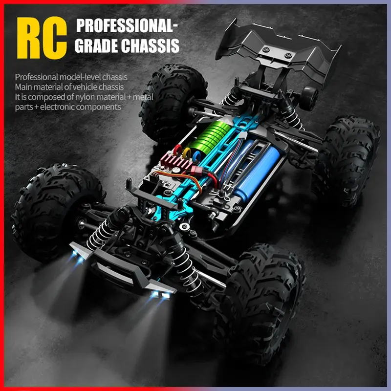 Thumbnail: Rc Car Off Road 4x4 High Speed 70km/H Remote Control Car With LED