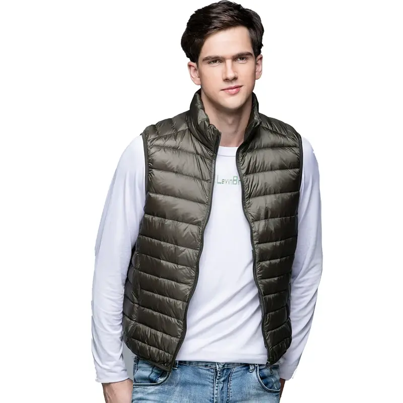 Thumbnail: Spring Man 90% Duck Down Vest Ultra Light Jackets Men Fashion Sleeveless