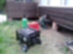 Me With My Generator And M.I.G Welder In A Field Welding The Tram Chassis