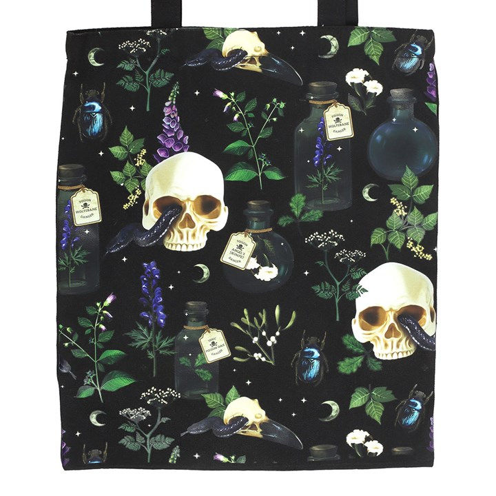 Thumbnail: Venom & Vines Print Polycotton Tote Bag