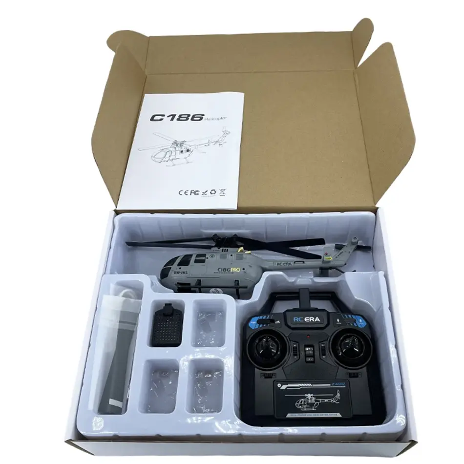 Thumbnail: C186 Pro B105 2.4G RTF RC Helicopter 4 Ppropellers 6 Axis Electronic Gyro