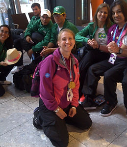 Mr M taking time out with the Brazilian Paralympic team