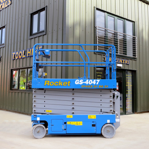 GS4047 Electric Scissor Lift Rocket Rentals Ltd Gloucestershire
