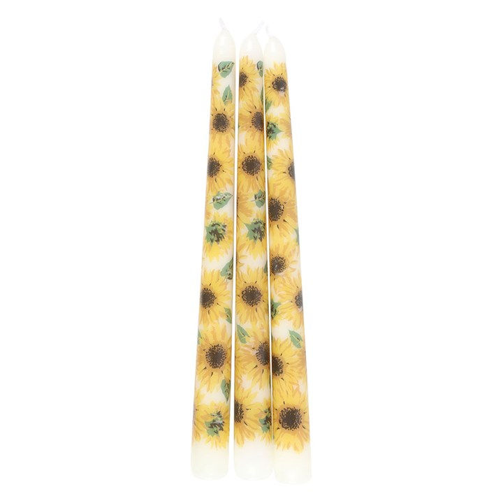 Thumbnail: Set of 3 Sunflower Taper Candles