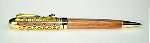 Filigree Euro twist ballpoint pen in mahogany wood .jpg