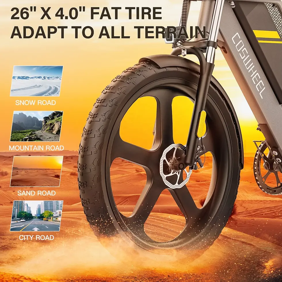 Thumbnail: US Warehouse Coswheel T26 Fat Tire E Bike 48V 1500W 2000W Electric Moun