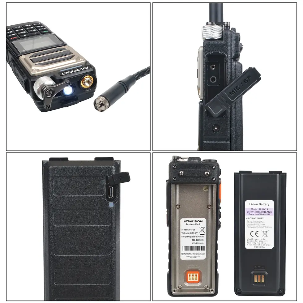 Thumbnail: Baofeng 10KM Walkie Talkie UV-25 10W 999Ch Multi-Band Amateur FM Radio Freq