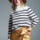 Thumbnail: Marine Style Sweater With Turtle Neck and Button Detail