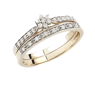 Gold diamond ring