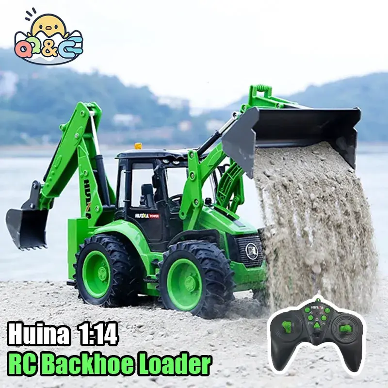 1/14 Remote Control Backhoe Loader Excavator Two-Way Forklift Sound and