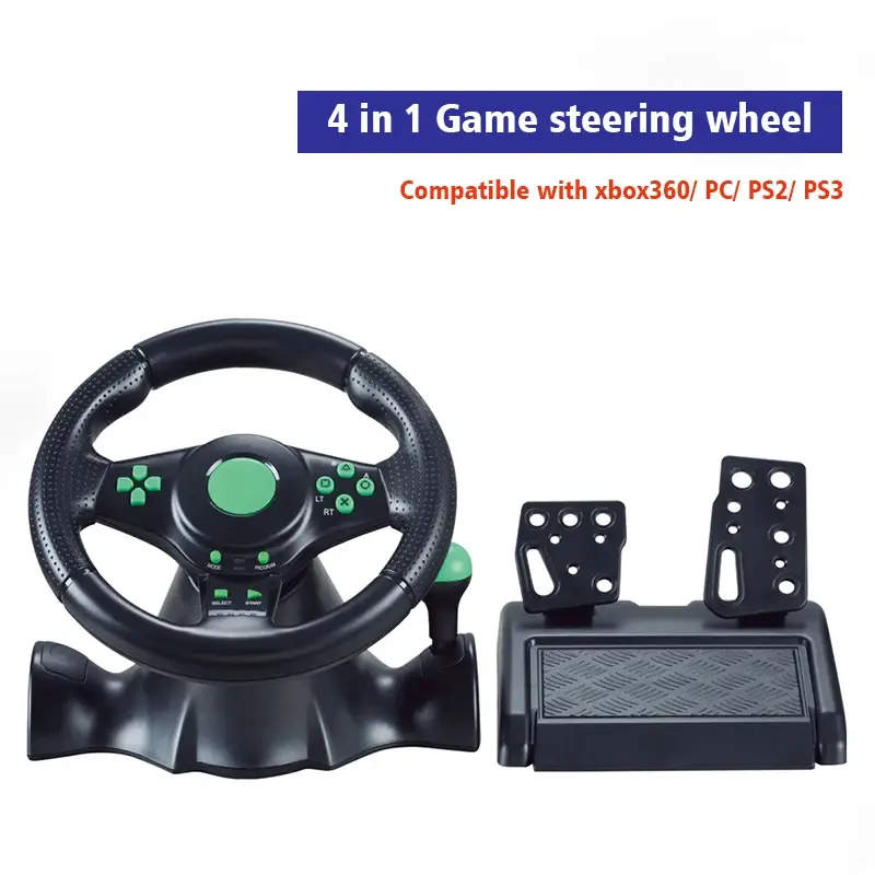 Thumbnail: DATA FROG Game Steering Wheel for PS3 Racing Pad 180 Degree Computer USB