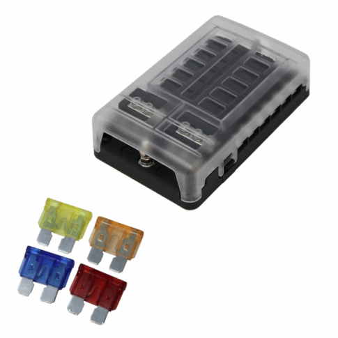 Thumbnail: 12 way fuse box with 24 blade fuses