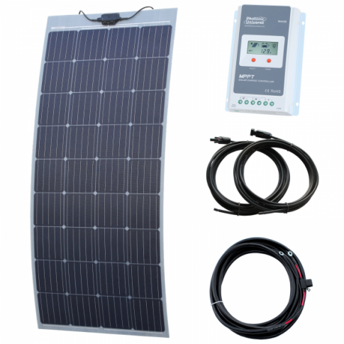 180W semi-flexible solar charging kit with Austrian textured fibreglass solar pa