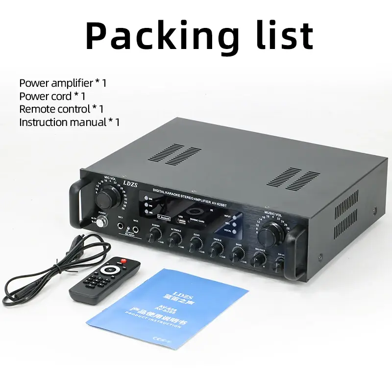 Thumbnail: 900W Bluetooth Audio Power Amplifier HiFi Amp Speaker 12v/220v AV Amp Speaker