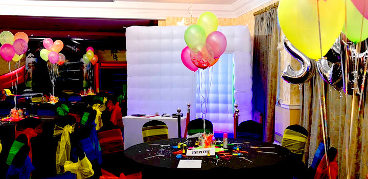 Photo booth at a wedding in Northumberland