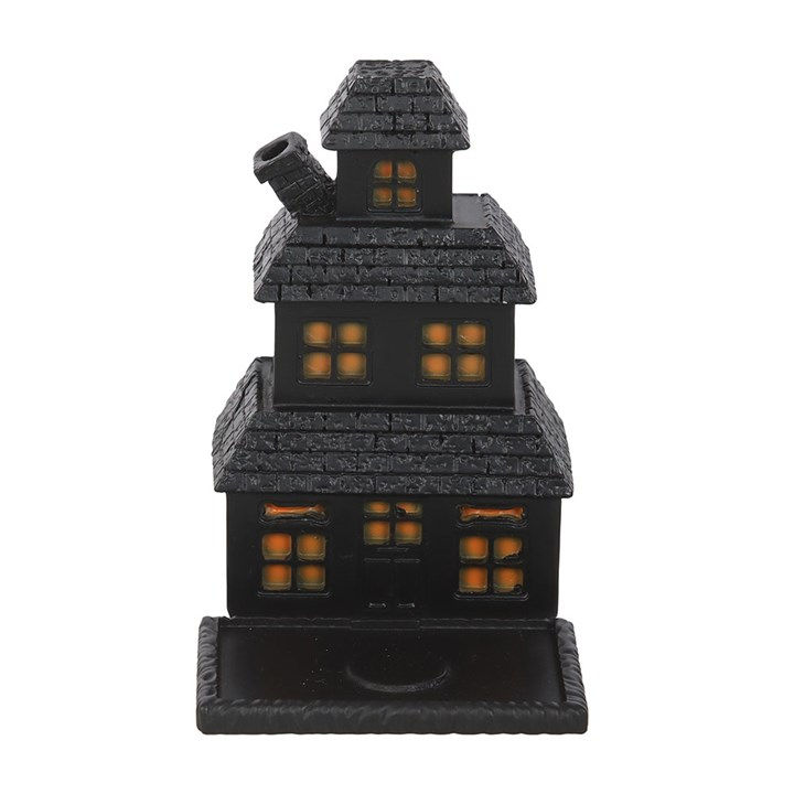 Thumbnail: Black Haunted House Incense Cone Holder