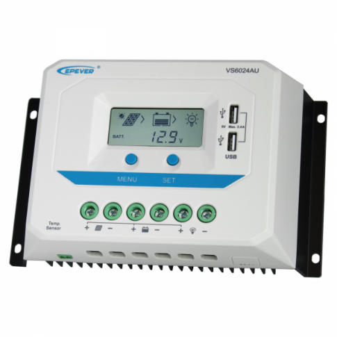 60A 12/24V solar charge controller / regulator with LCD display and powerful dua