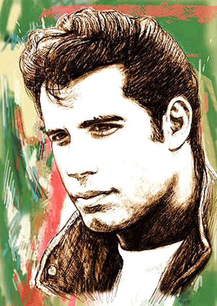 john-travolta-stylised-drawing-art-poster-kim-wang