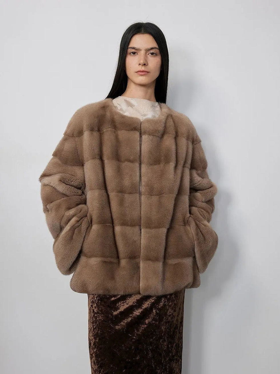 Thumbnail: Fireladyfur Women's Purple Label Mink Coat | Horizontal Spine Tailoring