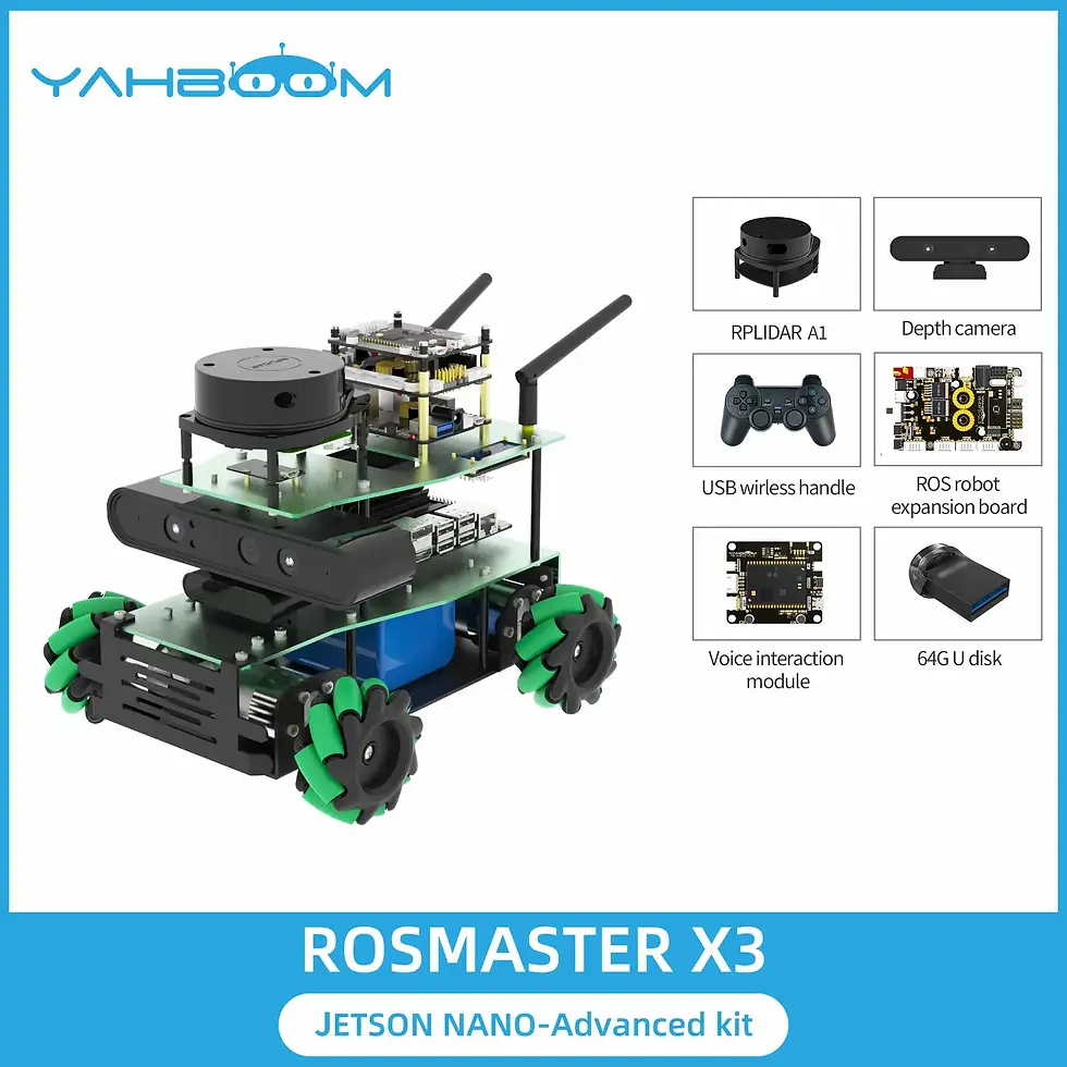 Thumbnail: ROSMASTER X3 ROS2 Robot Mecanum Wheel Aluminum Alloy Frame Autopilot