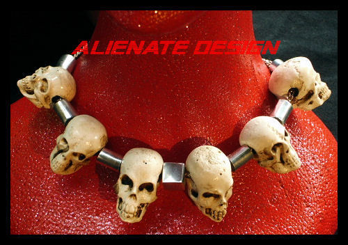 Skull necklace display