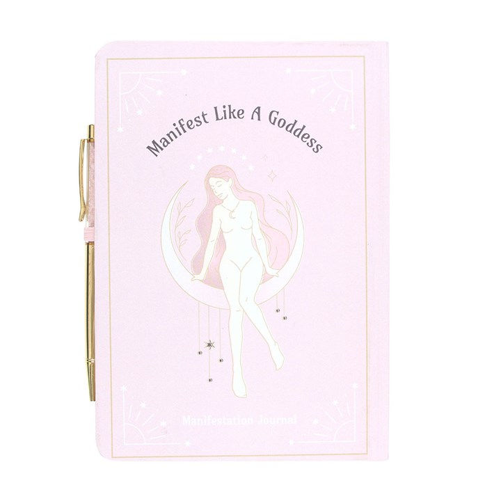 Thumbnail: Goddess Energy A5 Manifestation Journal and Rose Quartz Crystal Pen