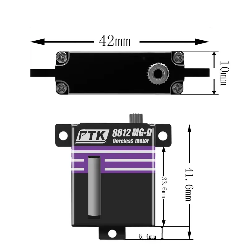 Thumbnail: PTK 8812 MG-D 13kg. Cm High Torque Digital Servo Metal Gear for Glider