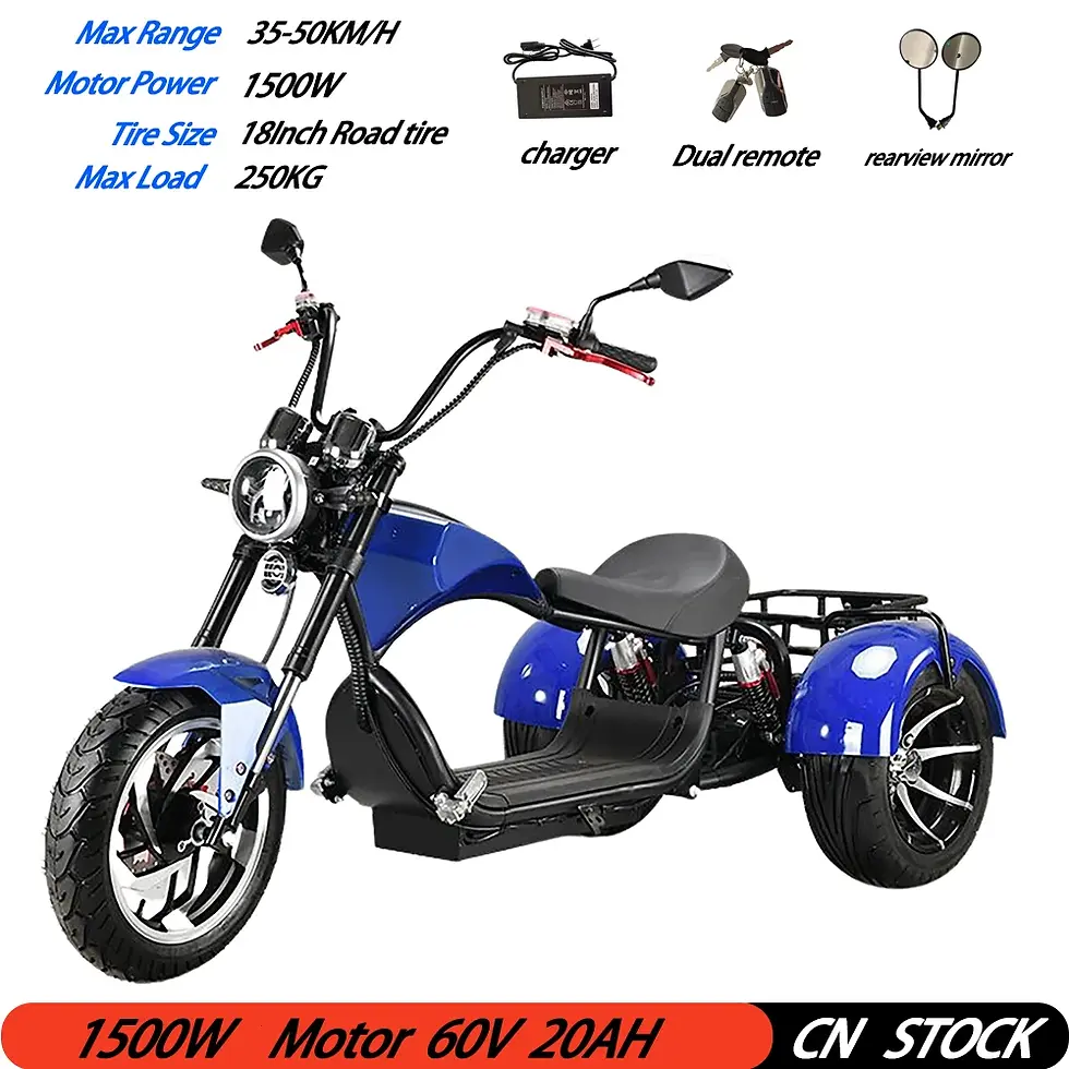 Thumbnail: Adult Electric 3 Wheel Scooter 2000W Motor Max Speed 35-45km/H Max