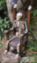 skeleton chair outside 2
