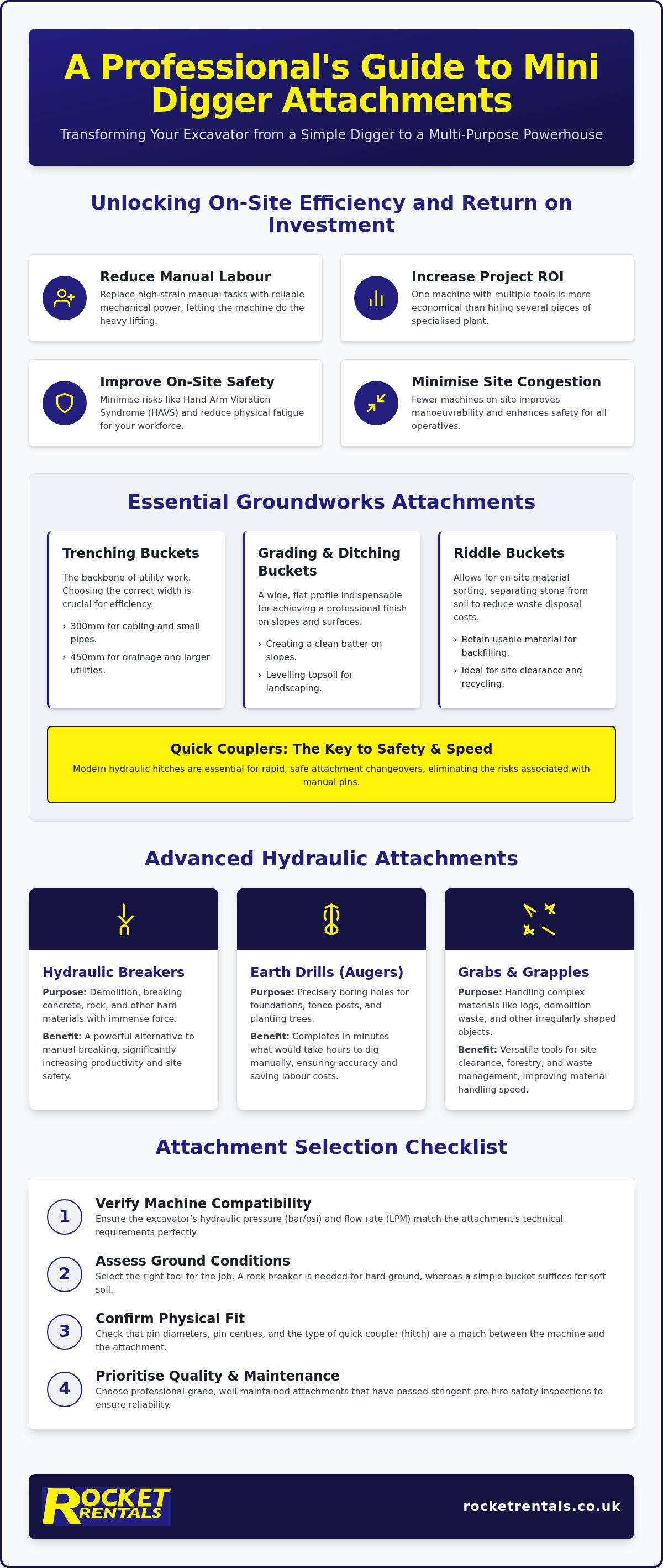 Mini digger attachments guide