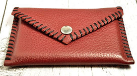 Handmade leather envelope style pouch