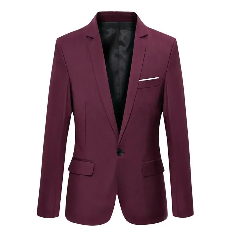 Thumbnail: Blue Men Blazers Work Office 2024 Men Tuxedos for Formal Occasions Pocket