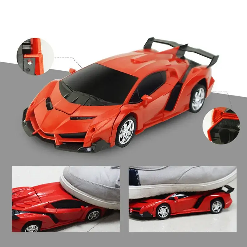 Thumbnail: Mini 2 in 1 Car Toys Transform Robot Model Vehicle Remote Control