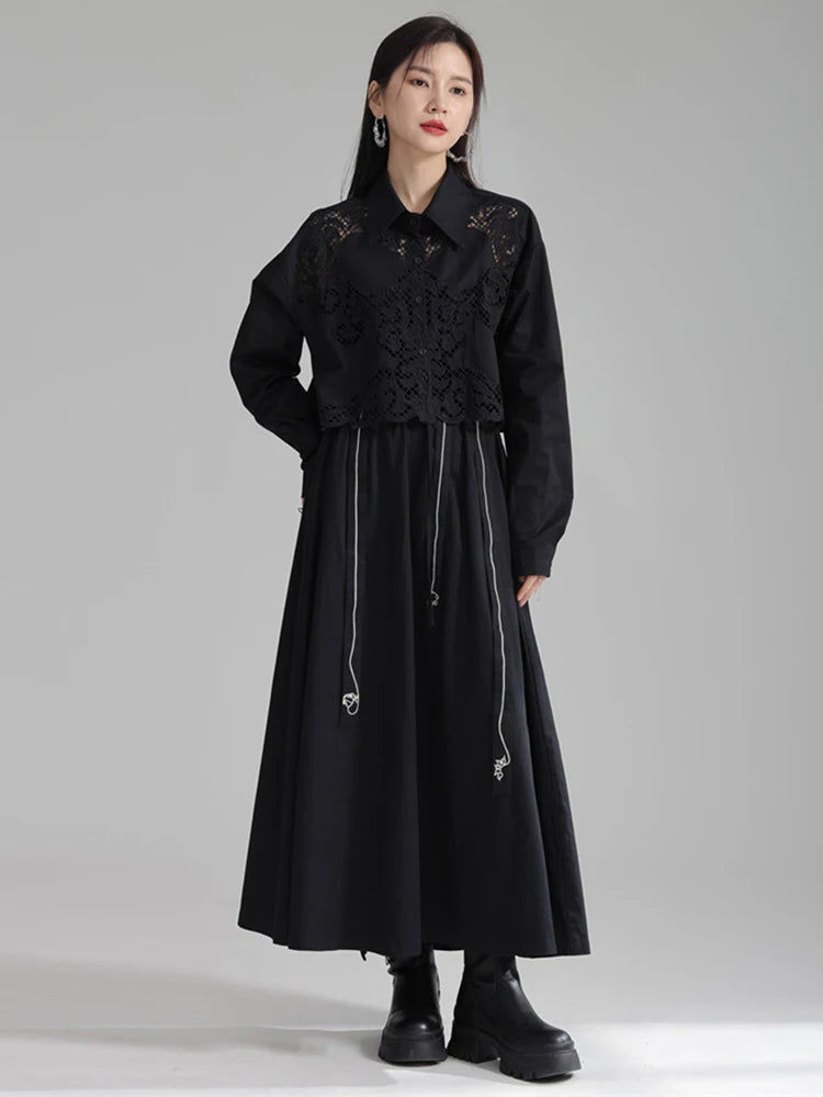 Thumbnail: Sherrm Doiley Crop Button Up - Black