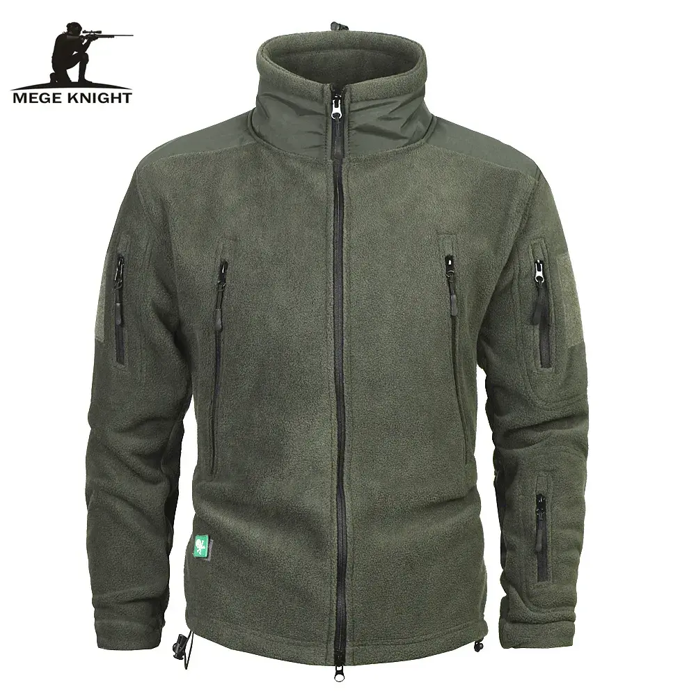 Mege Brand Clothing Coat Men Thicken Warm Military Army Fleece Jacket