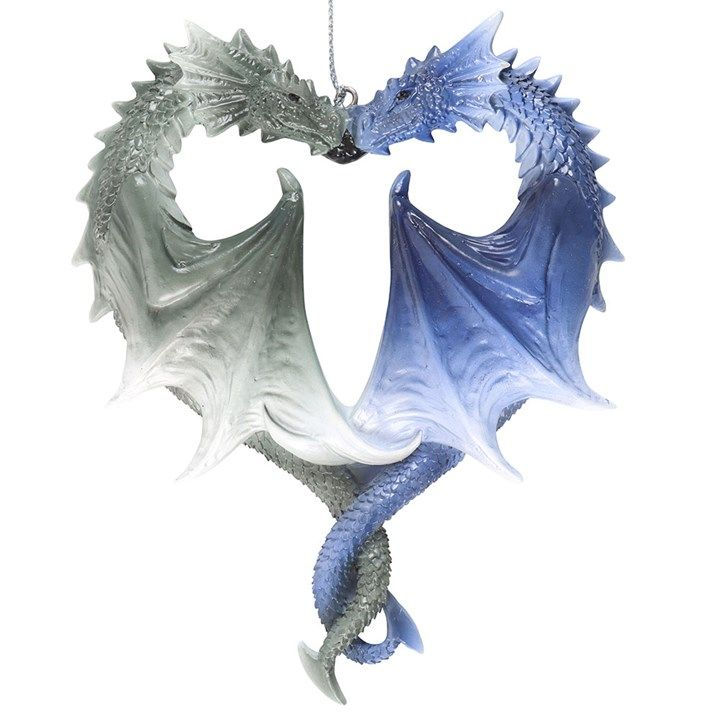 Thumbnail: Dragon Heart Hanging Ornament by Anne Stokes