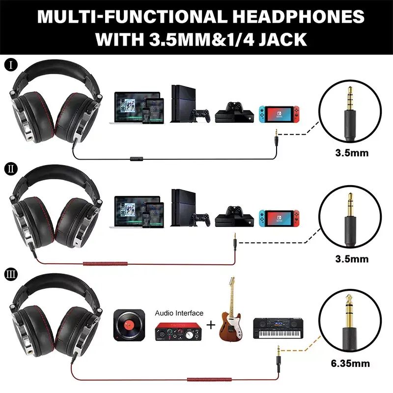 Thumbnail: Oneodio Wired Headphones Professional Studio Pro 10/30/50 DJ