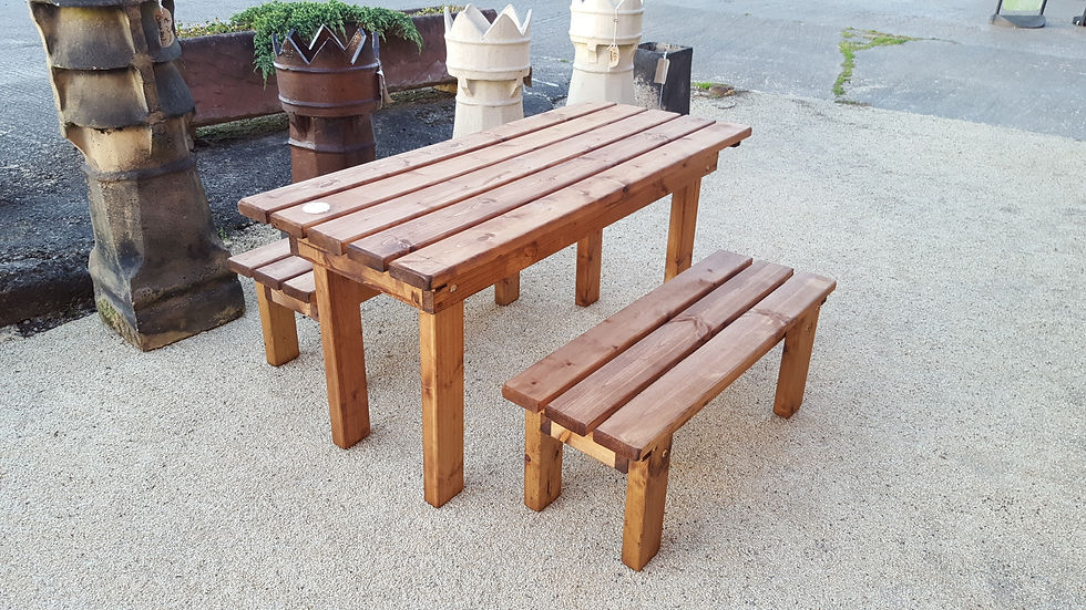 Hand made garden furniture, kids benches and table £99.00p
