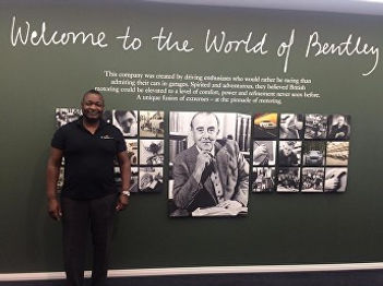 Lawrence at Bentley Factory