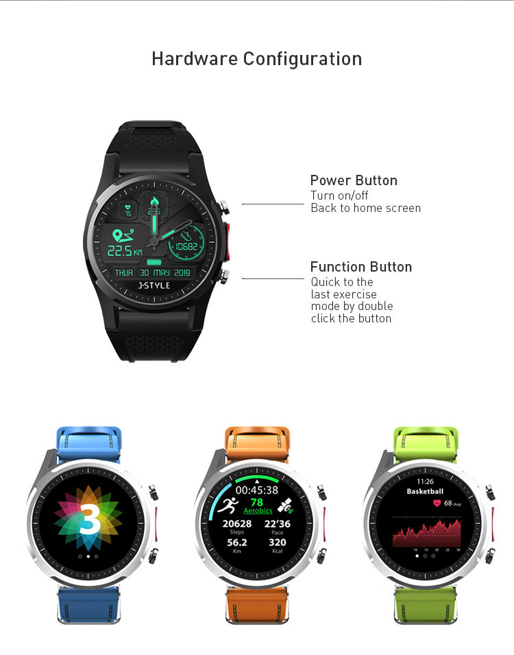 Thumbnail: Smart Phone Watch Waterproof Build-In Gps and Men Smart Watch Heart Rate Watch
