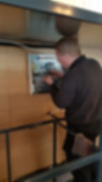 Our engineer attaches and connects the cooling system inside