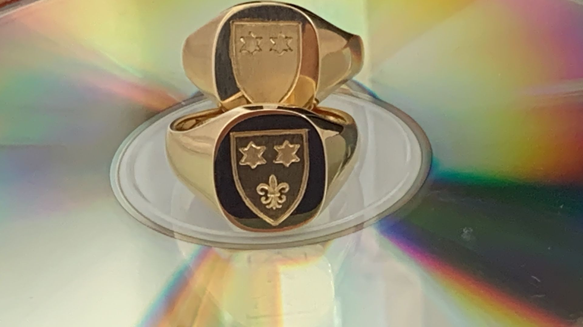 Heavy 16mm x 14mm Cushion Signet Ring in 18ct gold