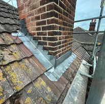 new lead flashing on chimney stack