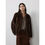 Thumbnail: Warm Coffee Mink Retro Imported Stand Collar Short Mink Fur Coat